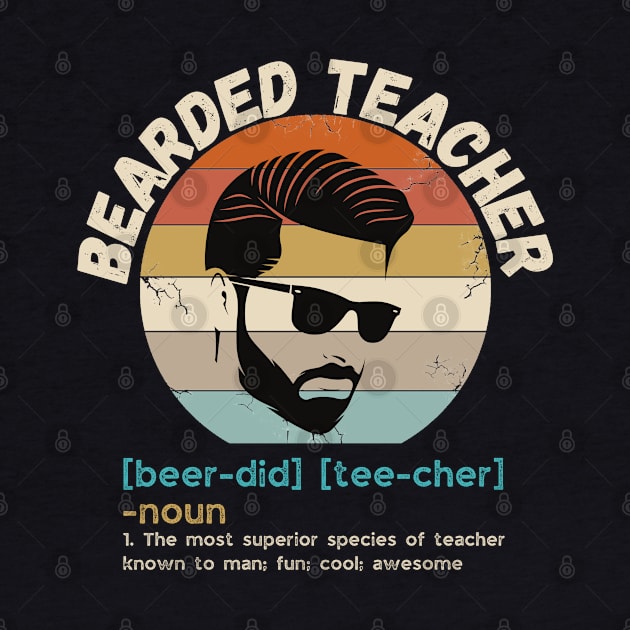 Bearded Teacher Definition Funny Beard Teacher by JustBeSatisfied